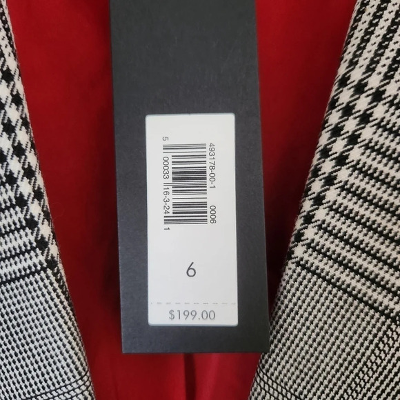 NWT Banana Republic | Classic Fit Machine Wash Single Button Plaid Blazer - Sz 6 - Picture 13 of 14